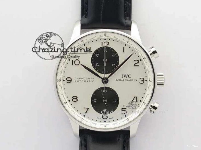 MIROTIME 0705 Portuguese IW3714 Diam ZF V2 1:1 Best Edition White Dial Blue Makers On Blue Leather Strap A79350 (Slim Movement) Stylish 7248